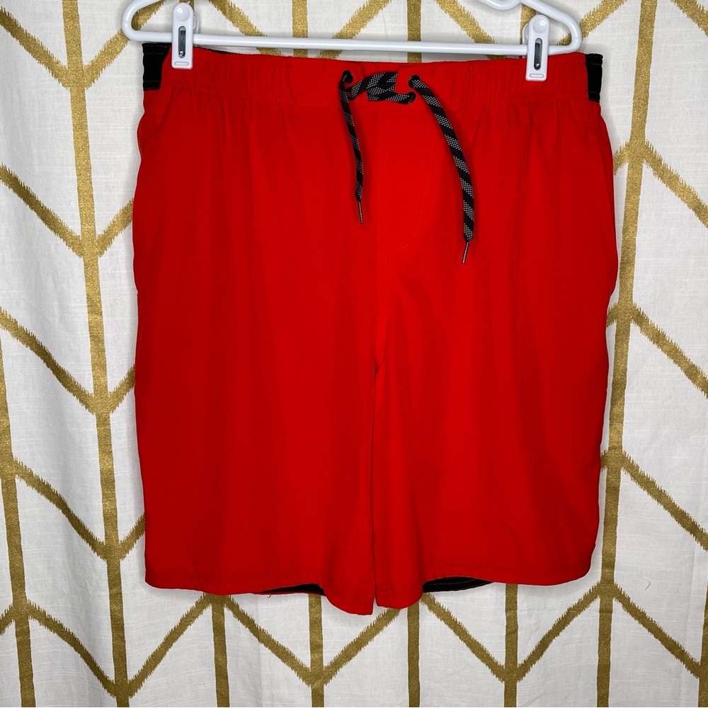 Mens Cherry red Nike Dri fit net lined swimming trunks‎ board shorts size xlarge